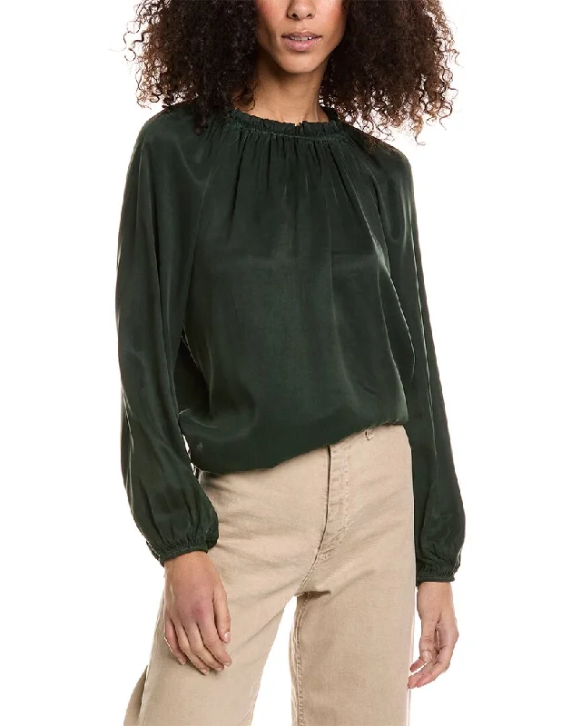 Bella Dahl Raglan Sleeve Shirred Neck Top