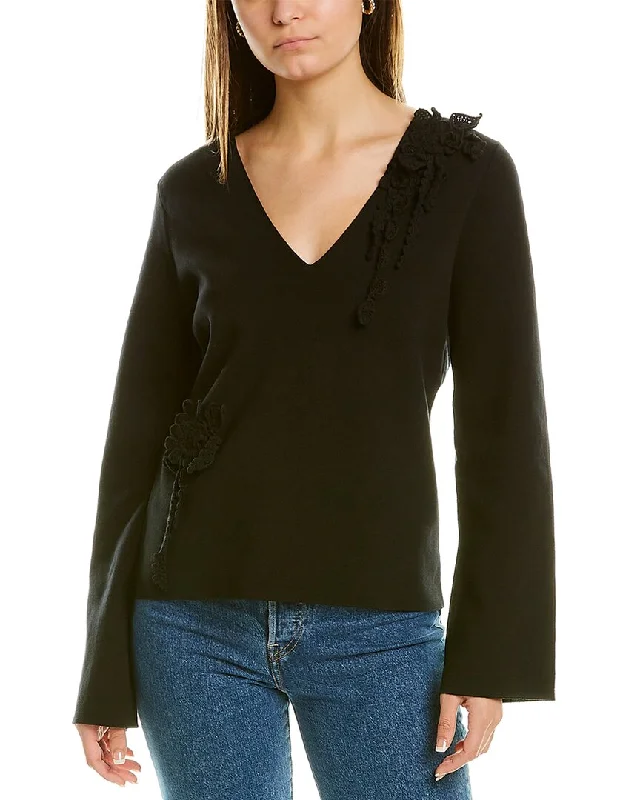 Rebecca Taylor Slim V-Neck Pullover