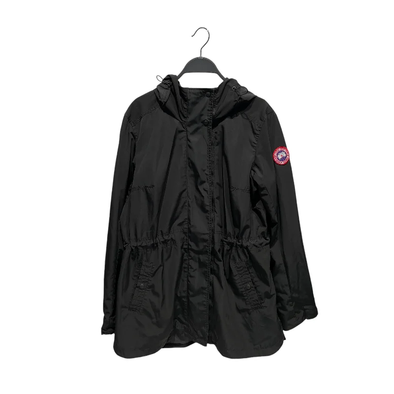 CANADA GOOSE/Windbreaker/L/Polyester/BLK/Single Breasted/WIND TRENCHCOAT