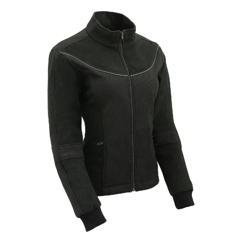 Milwaukee Leather MPL2780 Women's Black Textile and Fleece Combo Jacket