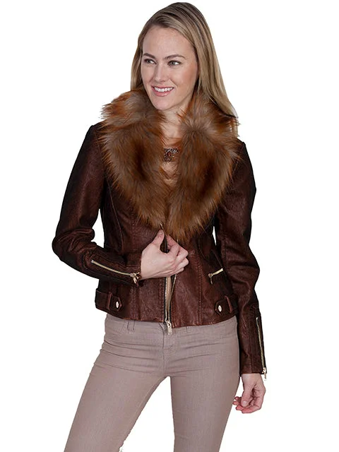 Women's Honey Creek Outerwear Collection: Faux Fur Jacket With Zippers