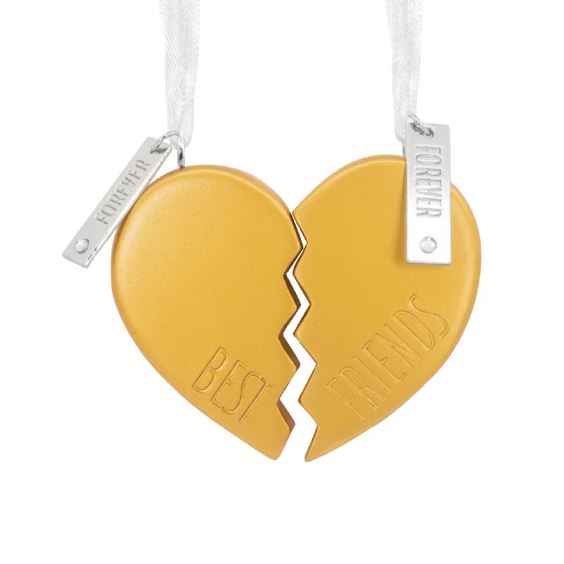 Best Friends Forever Heart Hallmark Ornament, Set of 2