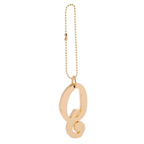 Gold Monogram Anywhere Charm - Q