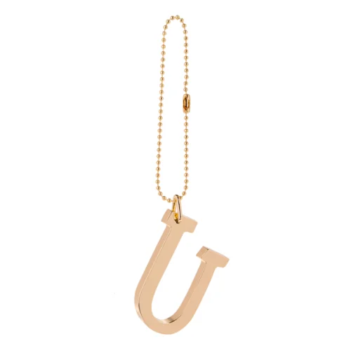 Gold Monogram Anywhere Charm - U