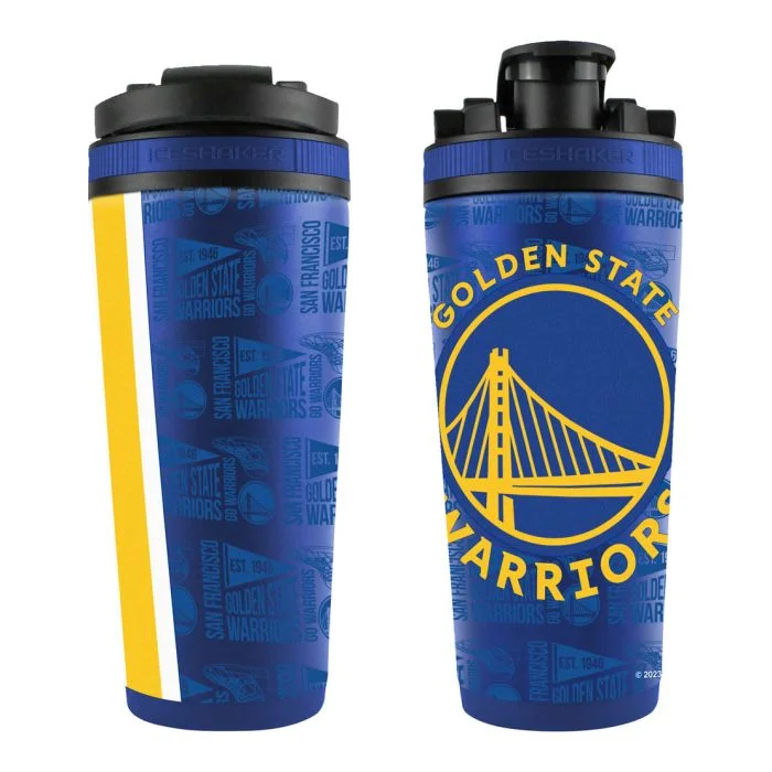 GOLDEN STATE WARRIORS 26OZ 4D STAINLESS STEEL ICE SHAKER