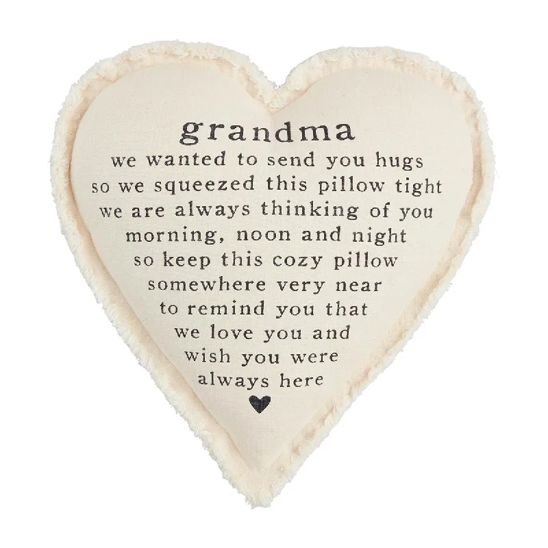 Grandma Send You Hugs Heart Pillow