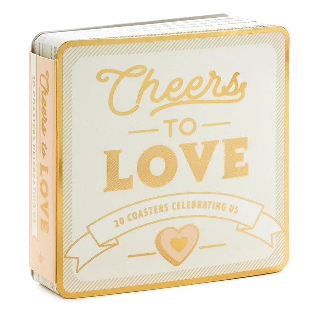 Hallmark Cheers to Love Coaster Book, Set of 20