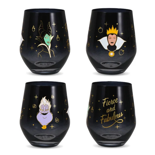 Hallmark Disney Villains Fierce and Fabulous Stemless Wine Glass, 16 oz.