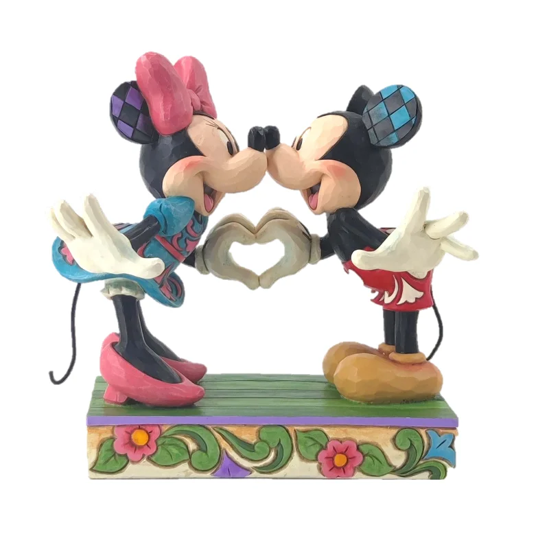 Jim Shore Gold Crown Exclusive Disney Traditions Mickey & Minnie A Sign of Love Figurine