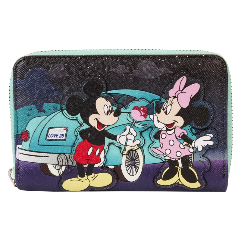 Loungefly Mickey & Minnie Date Night Drive-In Zip Around Wallet