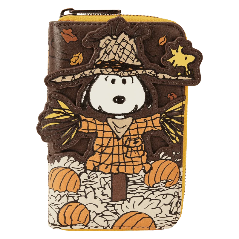 Peanuts Snoopy Scarecrow Cosplay Zip Around Wallet