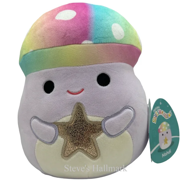 Squishmallow Mahdi the Tie-Dye Mushroom with Star I Got That 12" Stuffed Plush by Kelly Toy