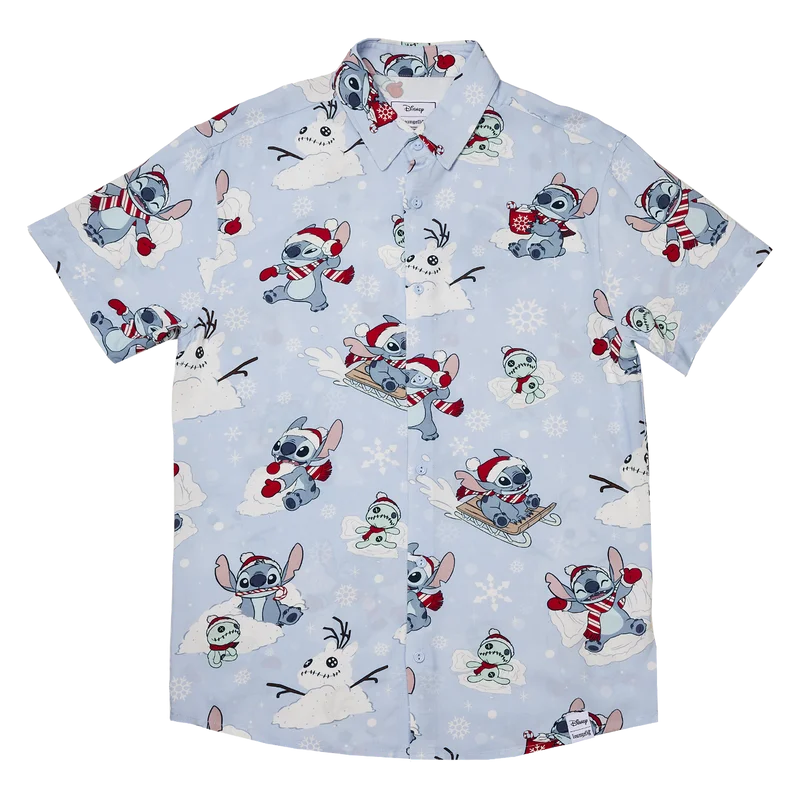 Stitch Holiday Snow Camp Shirt