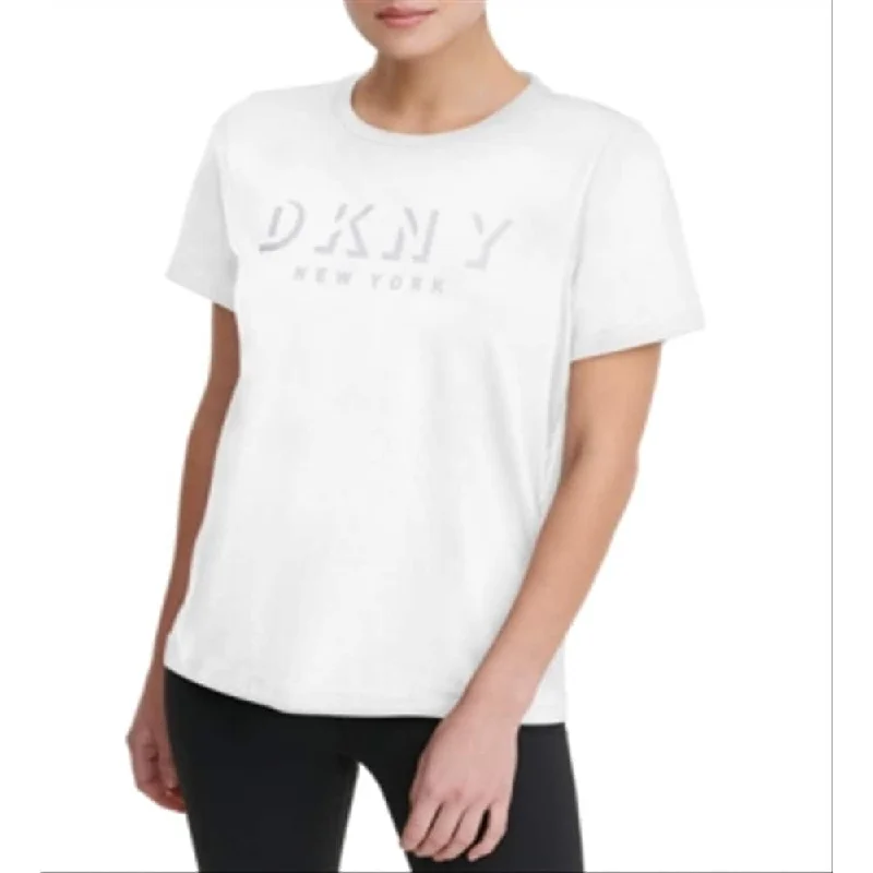 Dkny Women's Fitness Workout T-Shirt Whitesize Xl