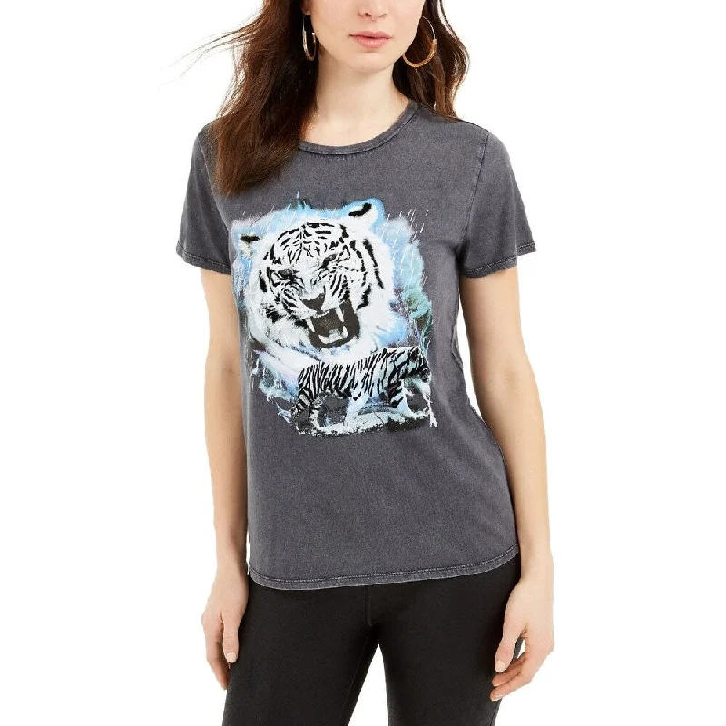 Guess Women's Tiger Dream Easy Fit T-Shirt Grey Size X-Small