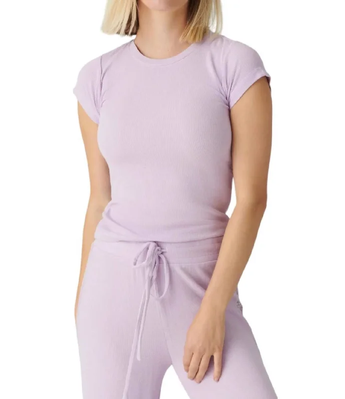 Lacey Short Sleeve T-Shirt In Lavender