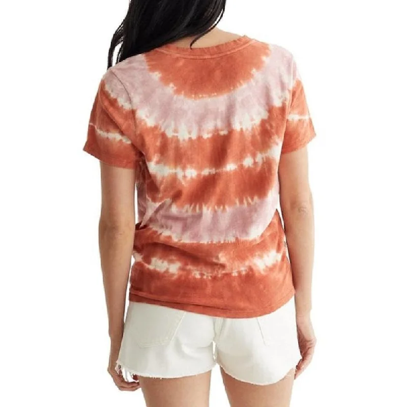 Lucky Brand Women's Twist Front T-Shirt Orange Size X-Small