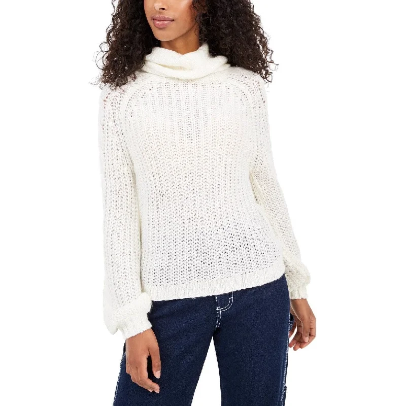 Planet Gold Women's Knitted Printed Long Sleeve Cowl Neck T-Shirt Sweater Beige Size X-Large