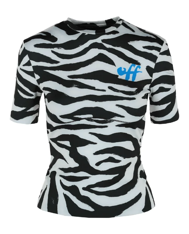 Zebra Open Back T-Shirt