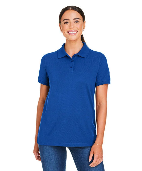 M205W - Harriton Ladies Valiant Cotton Snag Protect Polo Shirt | True Royal