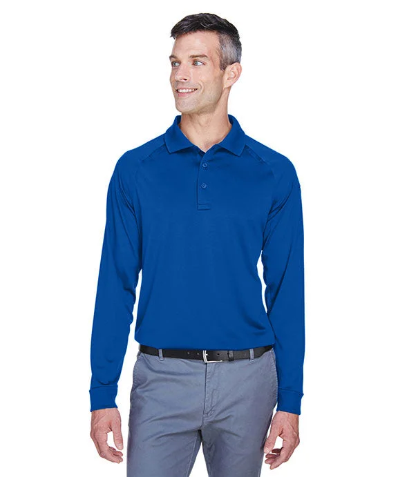 M211L - Harriton Mens Advantage Snag Protection Plus Long-Sleeve Tactical Polo Shirt | True Royal