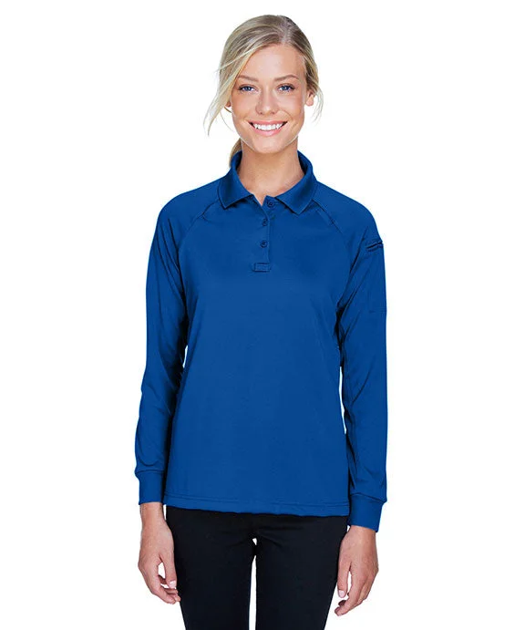 M211LW - Harriton Ladies Advantage Snag Protection Plus Long-Sleeve Tactical Polo Shirt | True Royal