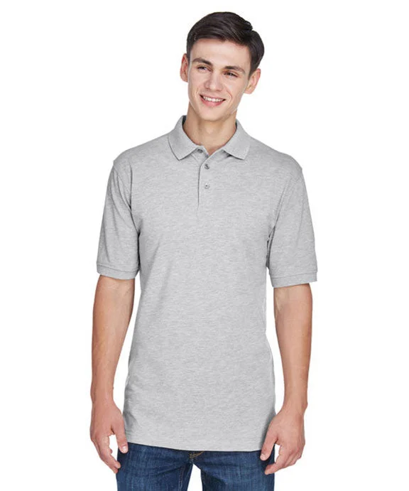 M265T - Harriton Mens Tall 5.6 oz. Easy Blend™ Polo Shirt | Grey Heather