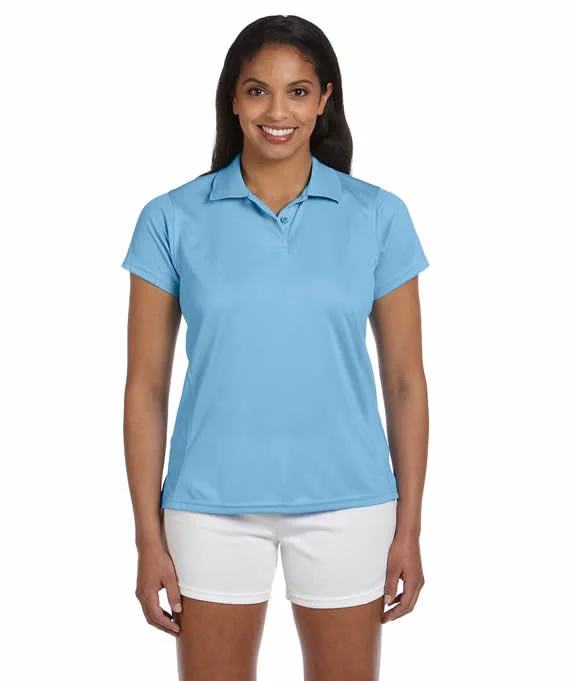 M315W - Harriton Ladies 4 oz. Polytech Polo Shirt | Light Blue