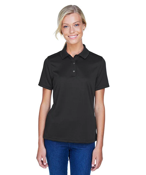 M345W - Harriton Ladies Advantage Snag Protection Plus IL Snap Placket Polo Shirt | Black