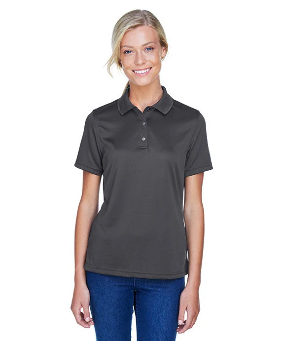 M345W - Harriton Ladies Advantage Snag Protection Plus IL Snap Placket Polo Shirt | Dark Charcoal