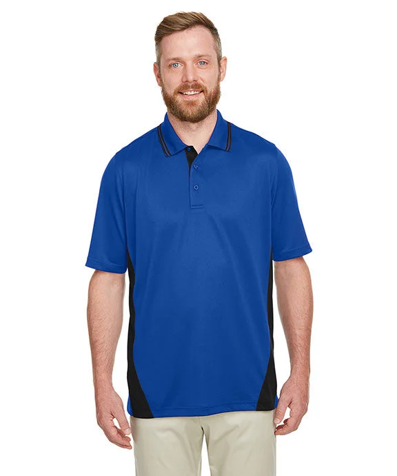 M386T - Harriton Mens Tall Flash Snag Protection Plus IL Colorblock Polo Shirt | True Royal/Black