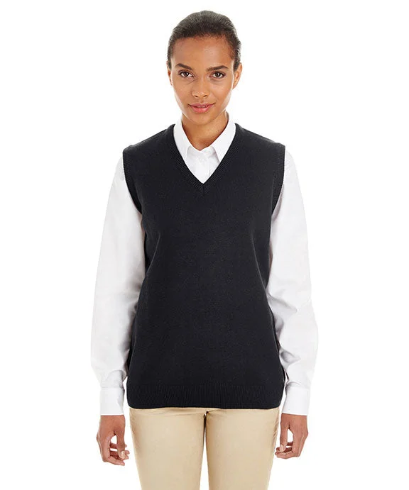 M415W - Harriton Ladies Pilbloc™ V-Neck Sweater Vest | Black