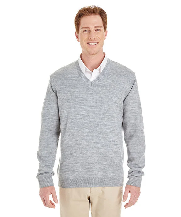 M420 - Harriton Mens Pilbloc™ V-Neck Sweater | Grey Heather