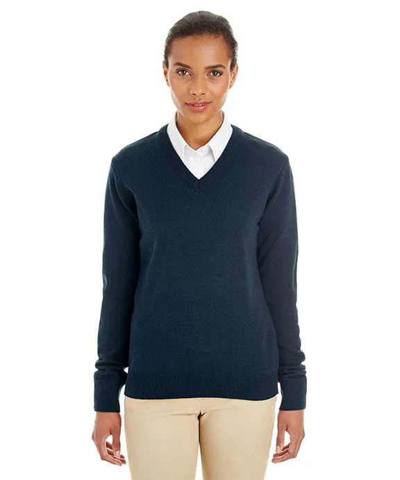 M420W - Harriton Ladies Pilbloc™ V-Neck Sweater | Dark Navy