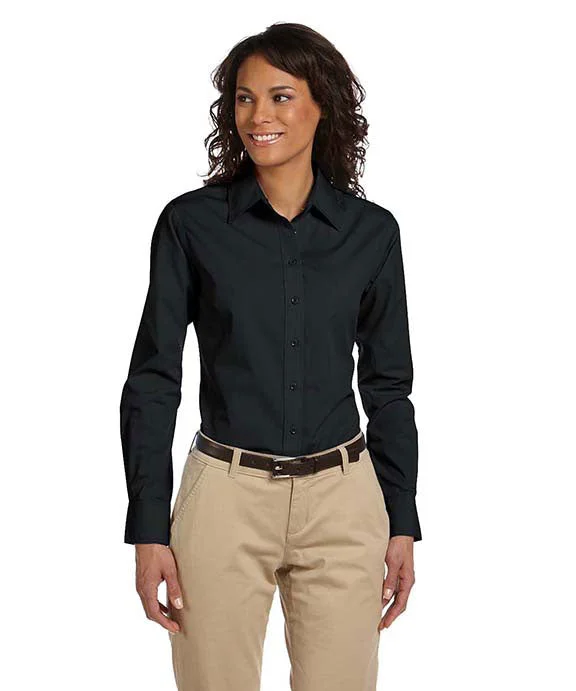 M510W - Harriton Ladies 3.1 oz. Essential Poplin | Black