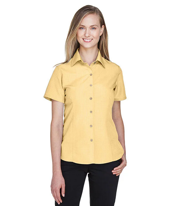 M560W - Harriton Ladies Barbados Textured Camp Shirt | Pineapple