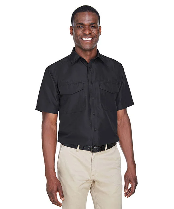 M580 - Harriton Mens Key West Short-Sleeve Performance Staff Shirt | Black