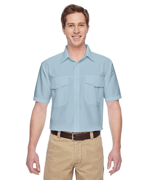 M580 - Harriton Mens Key West Short-Sleeve Performance Staff Shirt | Cloud Blue