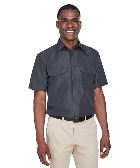 M580 - Harriton Mens Key West Short-Sleeve Performance Staff Shirt | Dark Charcoal