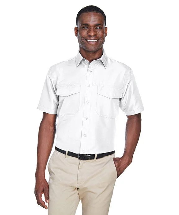 M580 - Harriton Mens Key West Short-Sleeve Performance Staff Shirt | White