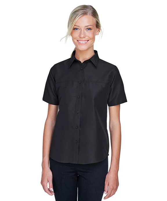 M580W - Harriton Ladies Key West Short-Sleeve Performance Staff Shirt | Black