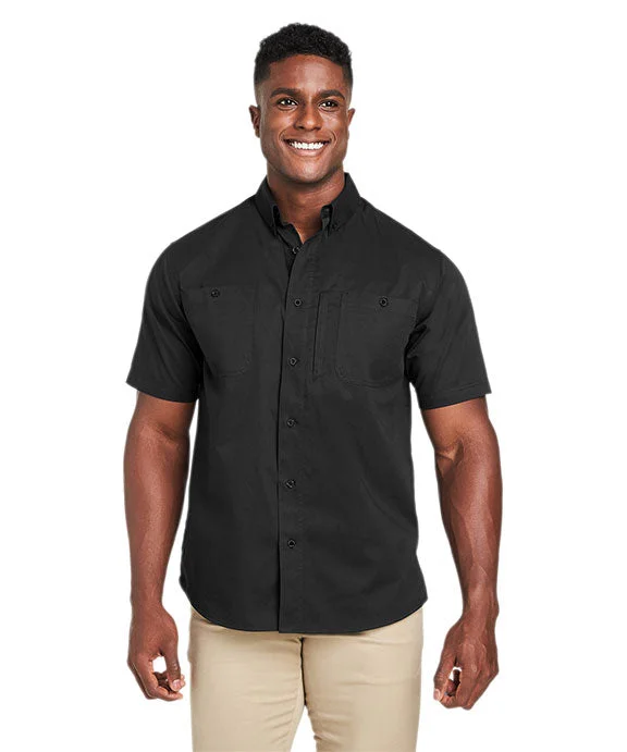 M585 - Harriton Mens Advantage IL Short-Sleeve Work Shirt | Black