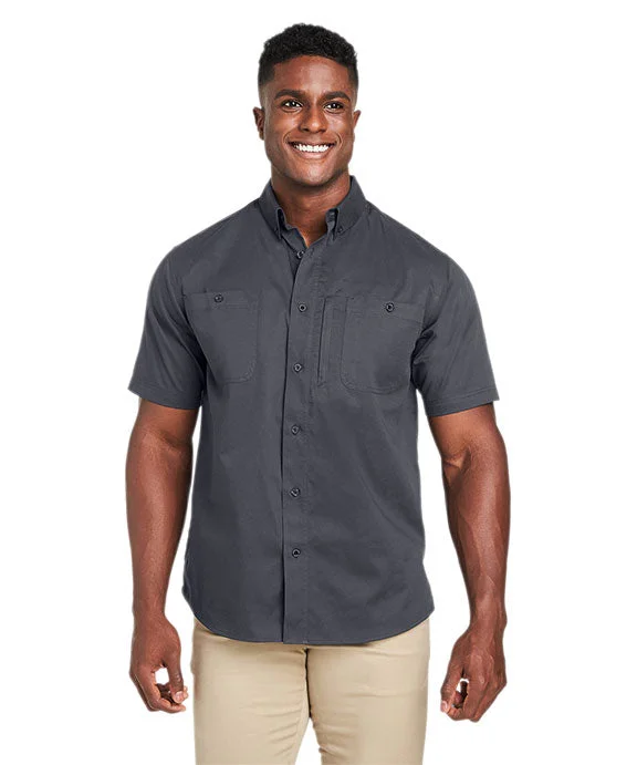 M585 - Harriton Mens Advantage IL Short-Sleeve Work Shirt | Dark Charcoal