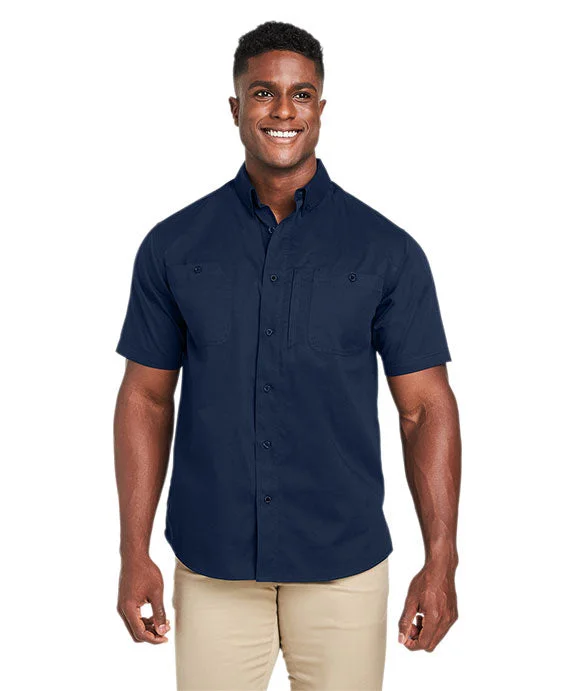 M585 - Harriton Mens Advantage IL Short-Sleeve Work Shirt | Dark Navy