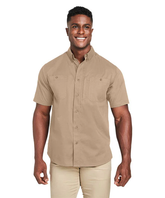 M585 - Harriton Mens Advantage IL Short-Sleeve Work Shirt | Khaki