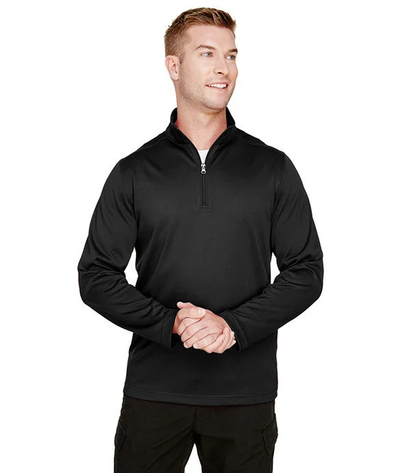 M748 - Harriton Mens Advantage Snag Protection Plus Quarter-Zip | Black