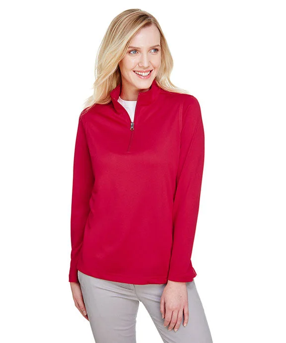 M748W - Harriton Ladies Advantage Snag Protection Plus Quarter-Zip | Red