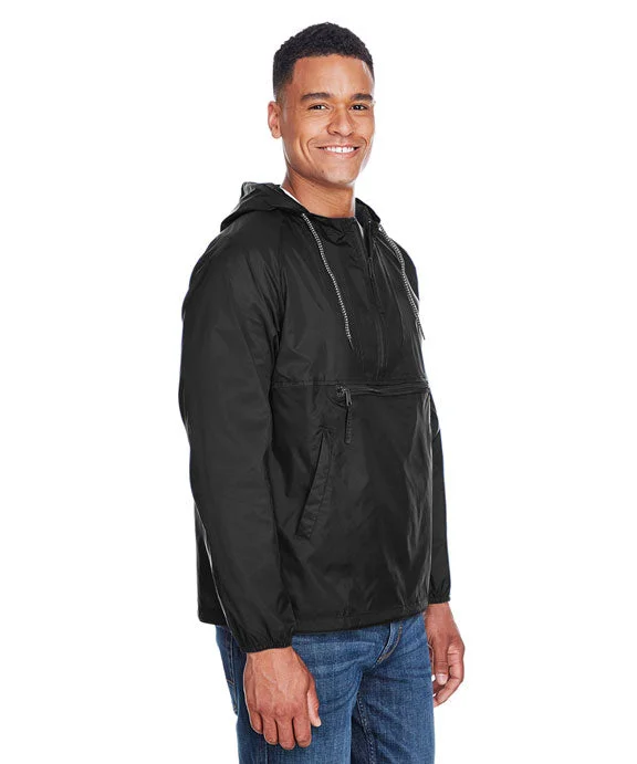 M750 - Harriton Adult Packable Nylon Jacket | Black