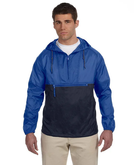 M750 - Harriton Adult Packable Nylon Jacket | Royal/Navy