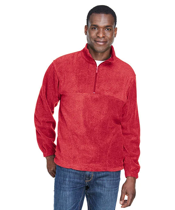 M980 - Harriton Adult 8 oz Quarter-Zip Fleece Pullover | Red